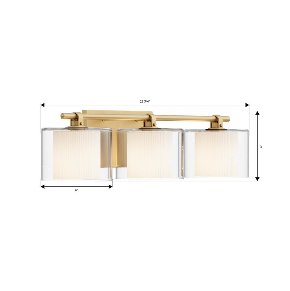 Minka-Lavery 2063-732 Legacy Brass Seville 22.75'' 3-light Vanity Image 2