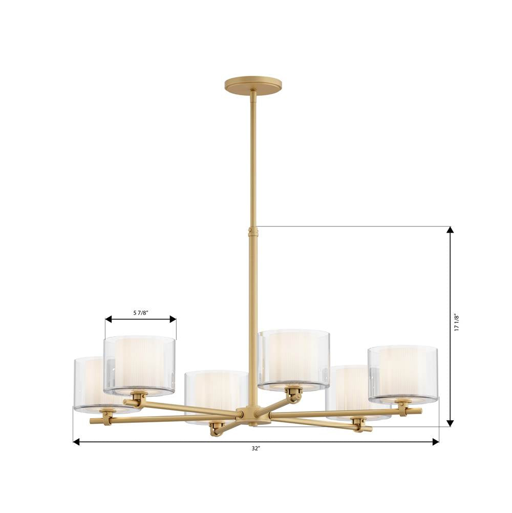 Minka-Lavery 2065-732 Legacy Brass Seville 32'' 6-light Chandelier Image 2