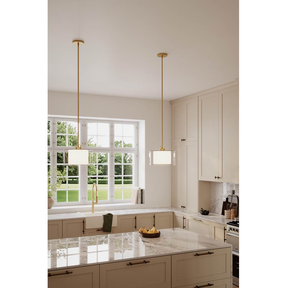 Minka-Lavery 2066-732 Legacy Brass Seville 12.75'' 1-light Convertible Pendant/semi-flush Mount Image 4