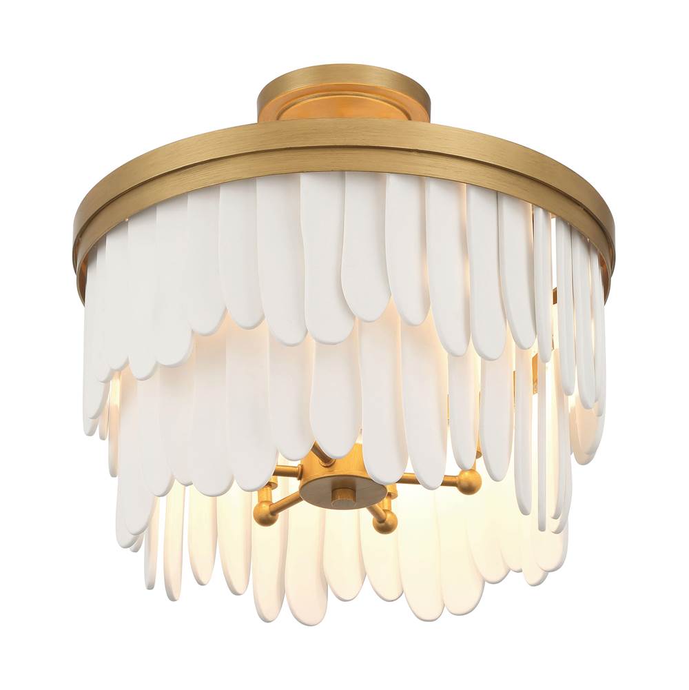 Minka-Lavery 2076-870 Painted Legacy Brass Briscade 18'' 6-light Semi Flush Image 2