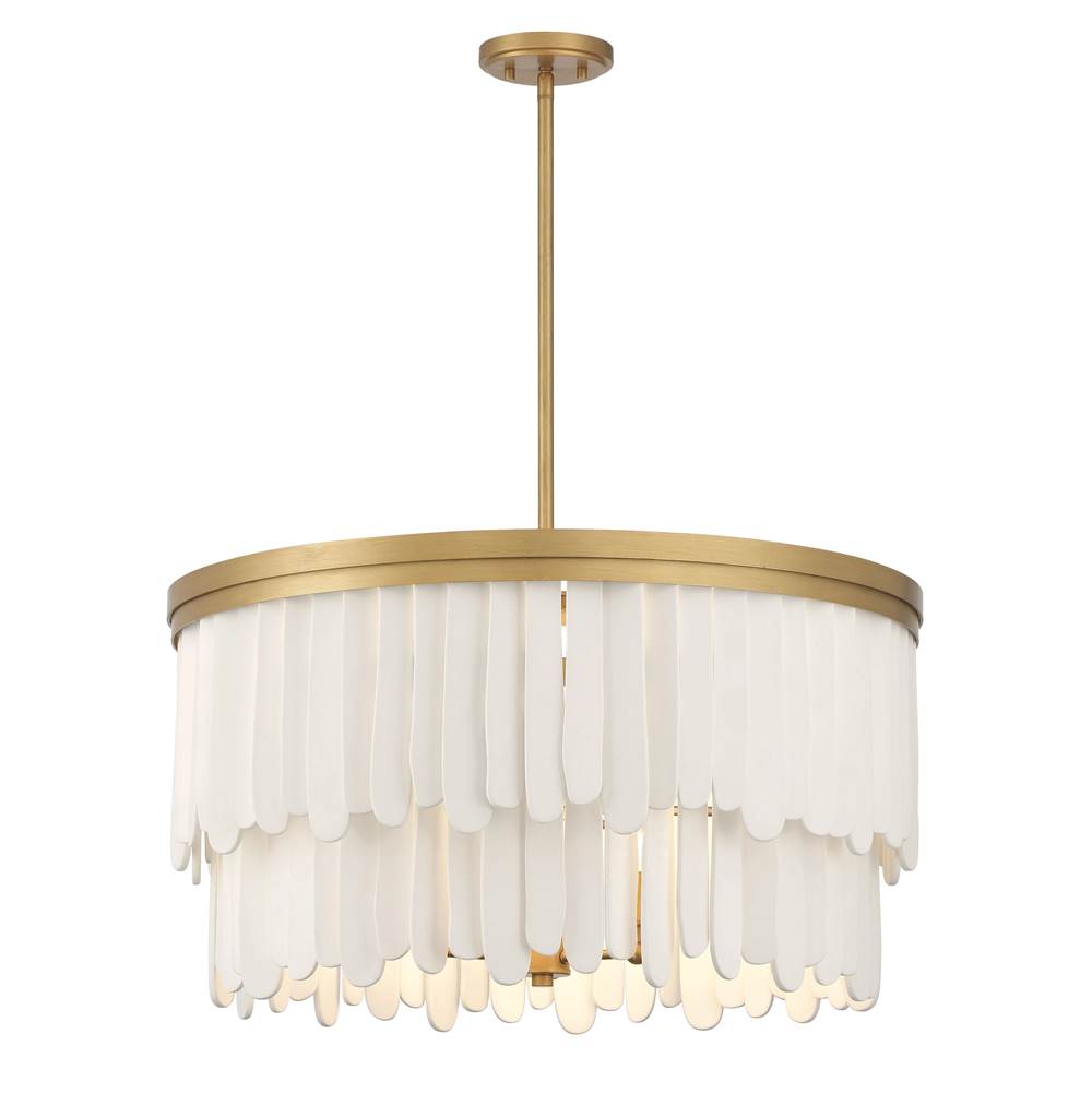Minka-Lavery 2079-870 Painted Legacy Brass Briscade 28'' 9-light Pendant Image 3