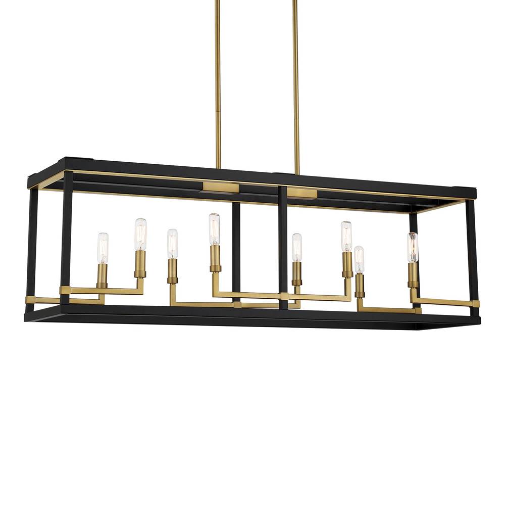 Minka-Lavery Union Estates Union Estates 8-light Coal And Soft Brass Island Light