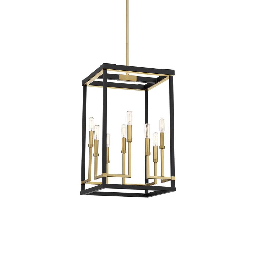 Minka-Lavery Union Estates Union Estates 8-light Coal And Soft Brass Pendant