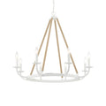 Minka-Lavery Lanton 8-light Sand White With Natural Rope Chandelier