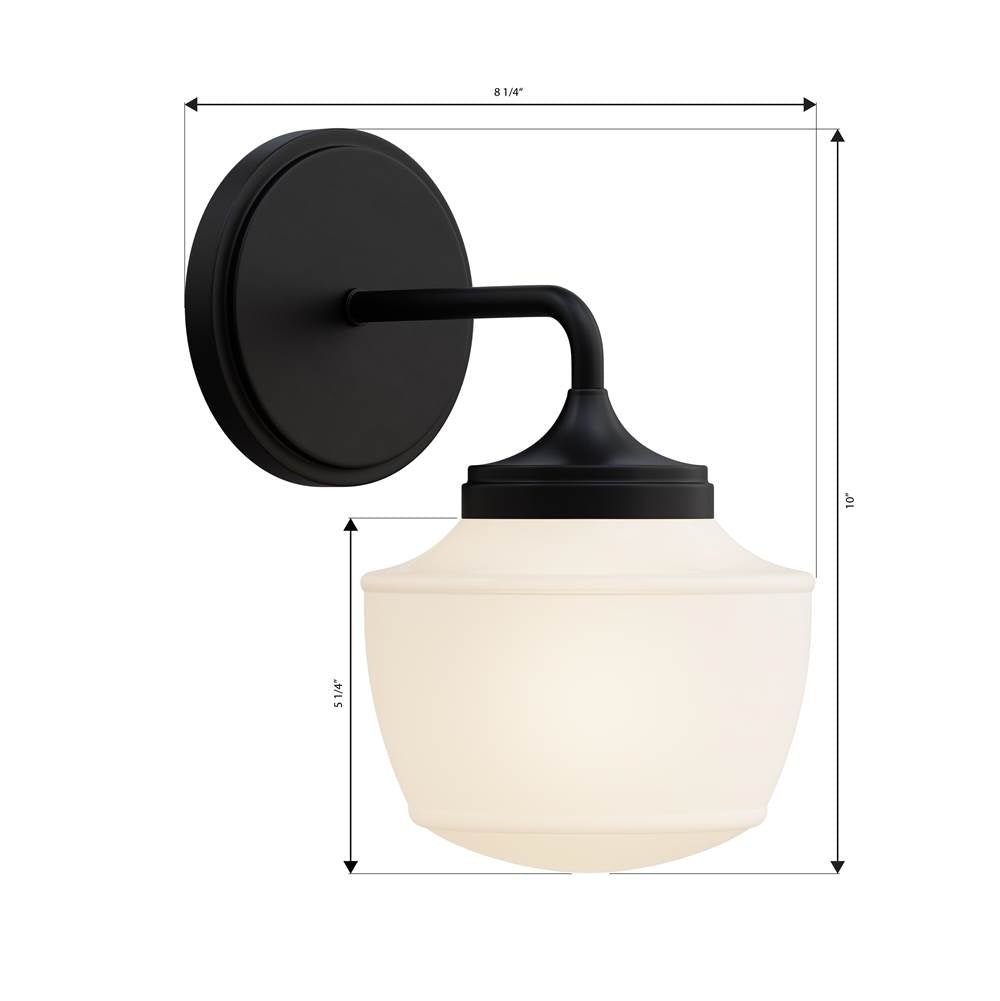 Minka-Lavery 2571-899 Dark Matte Black Cornwell 10'' High 1-light Bath Sconce Image 2