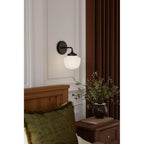 Minka-Lavery 2571-899 Dark Matte Black Cornwell 10'' High 1-light Bath Sconce Image 3