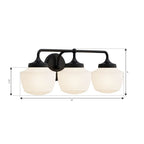 Minka-Lavery 2573-899 Dark Matte Black Cornwell 23'' 3-light Vanity Image 2
