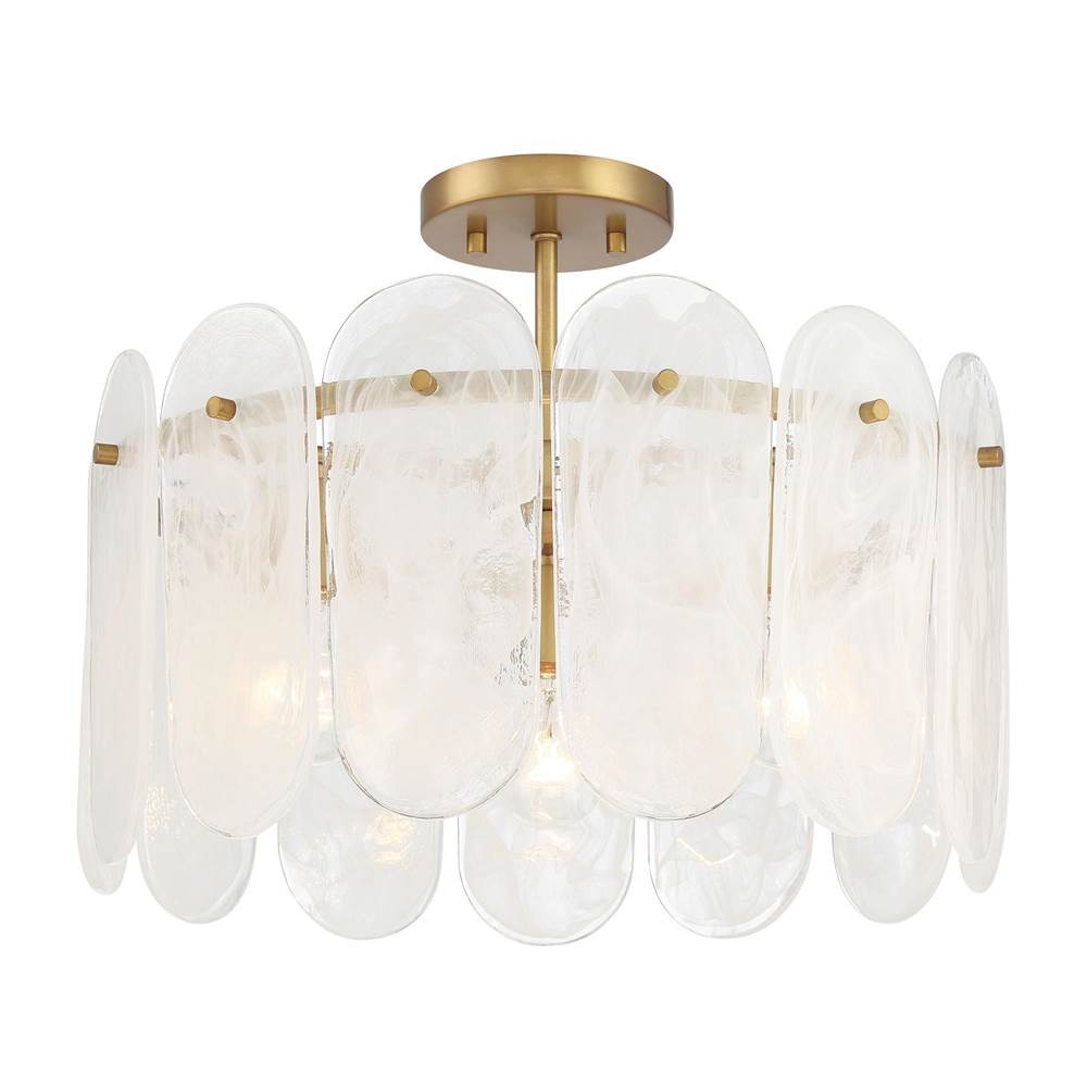 Minka-Lavery 2596-732 Legacy Brass 3 Light Semi Flush Image 7
