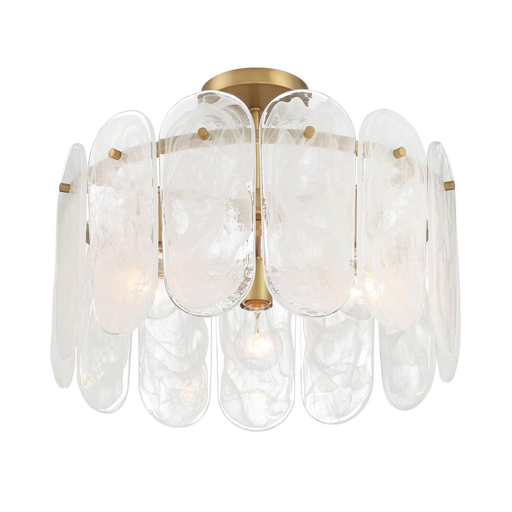 Minka-Lavery 2596-732 Legacy Brass 3 Light Semi Flush Image 6