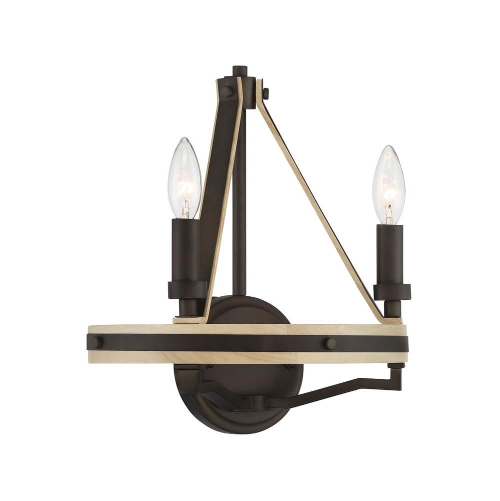 Minka-Lavery 2622-860 Dark Bronze 2 Light Wall Sconce Image 5