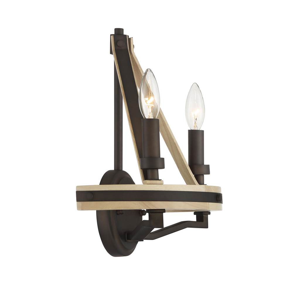 Minka-Lavery 2622-860 Dark Bronze 2 Light Wall Sconce Image 4