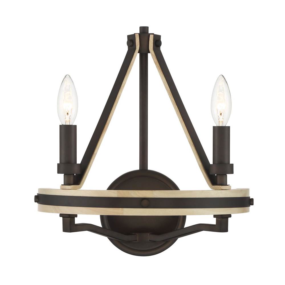 Minka-Lavery 2622-860 Dark Bronze 2 Light Wall Sconce Image 1
