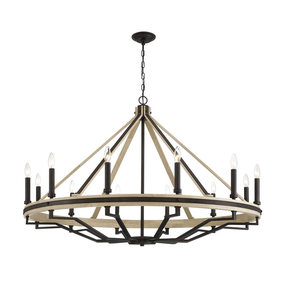 Minka-Lavery 2629-860 Dark Bronze 12 Light Chandelier Image 4