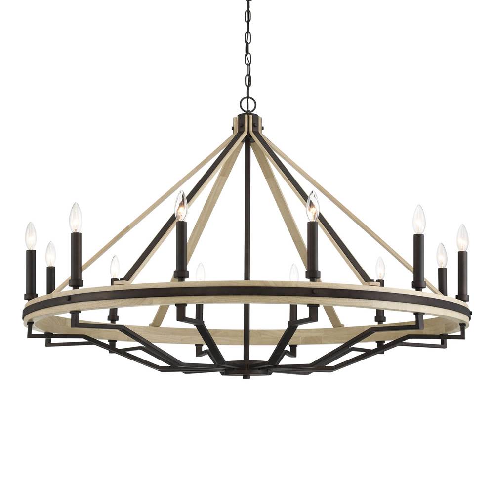 Minka-Lavery 2629-860 Dark Bronze 12 Light Chandelier Image 1