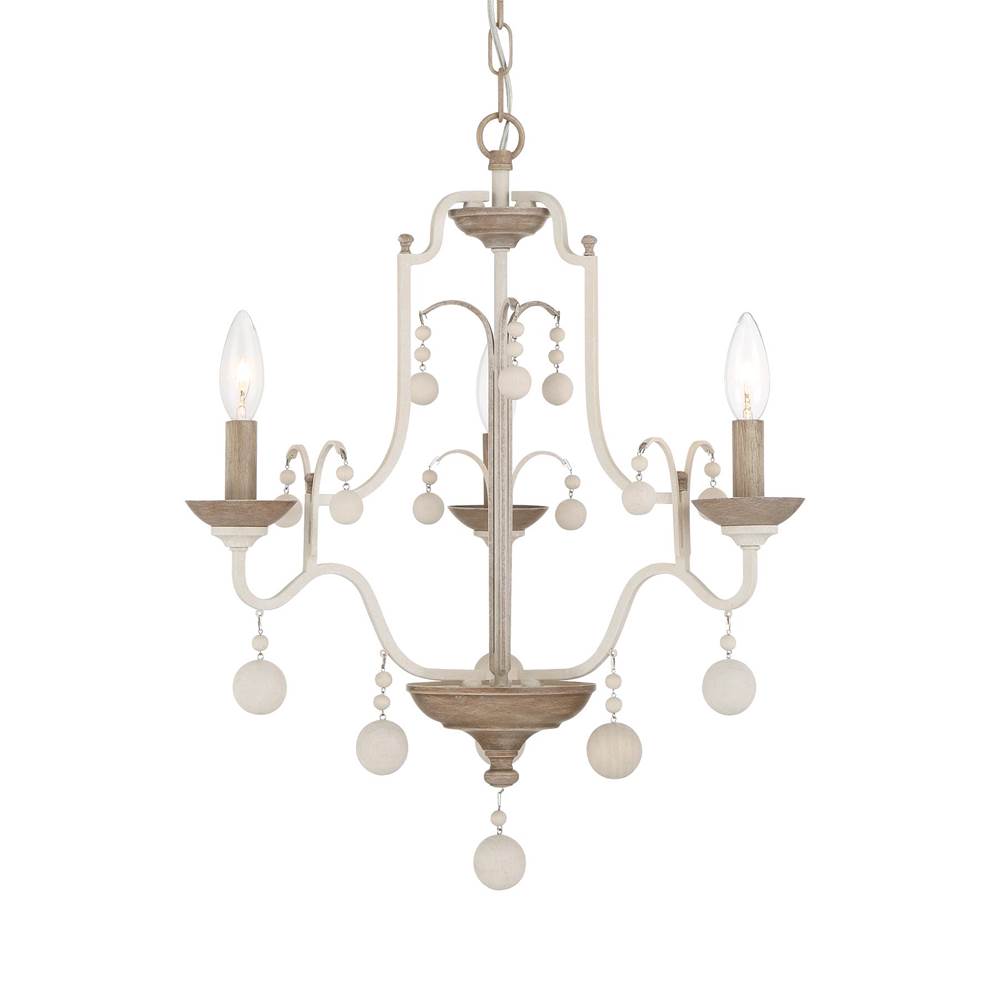 Minka-Lavery Colonial Charm Colonial Charm 3-light White Wash And Sun Dried Clay Chandelier