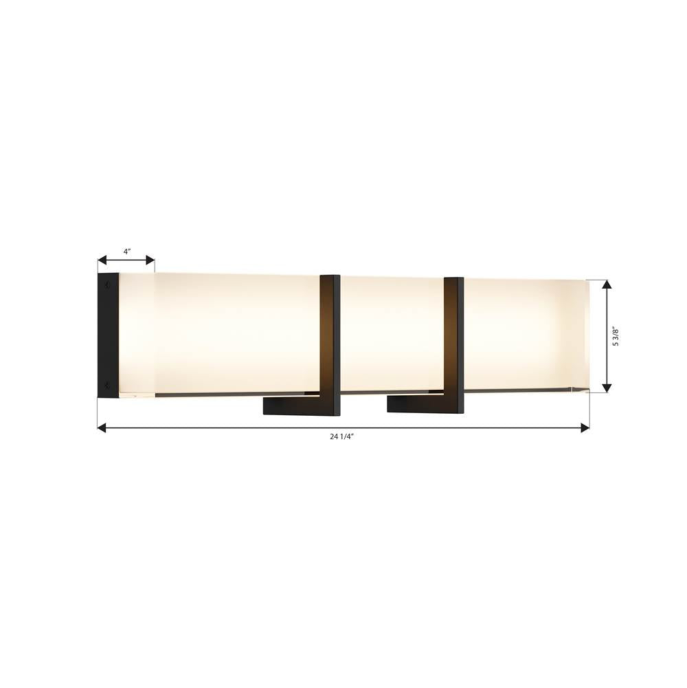 Minka-Lavery 2922-899-L Dark Matte Black High Rise 24.25'' Led Bath Bar Image 2
