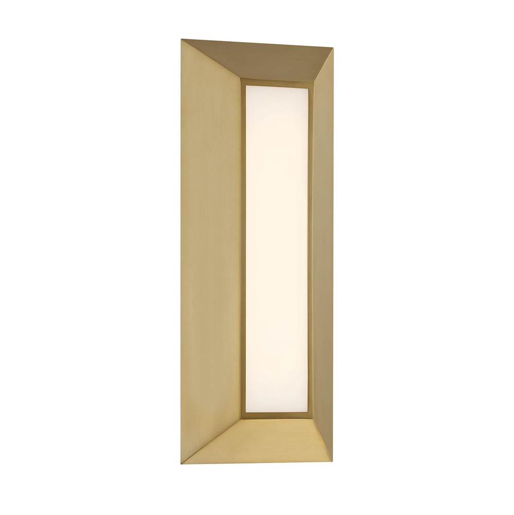 Minka-Lavery Cartaya Soft Brass Led Wall Sconce With White Faux Alabaster Diffuser