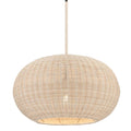 Minka-Lavery Modjeska 1-light Coal Pendant With Natural Rattan Shade