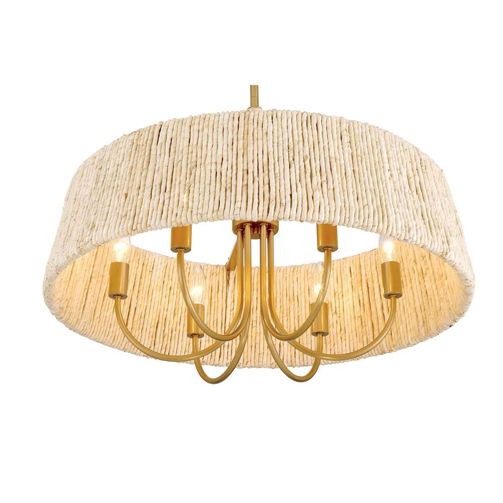 Minka-Lavery 3605-732 Legacy Brass 6 Light Pendant Image 4