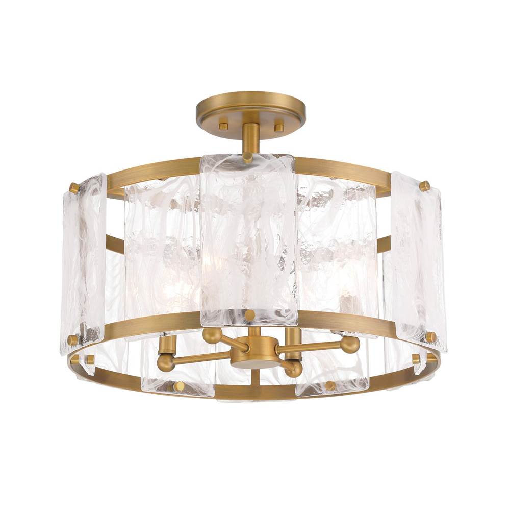 Minka-Lavery 3635-732 Legacy Brass 4 Light Semi Flush Image 5