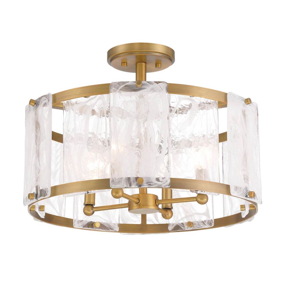 Minka-Lavery 3635-732 Legacy Brass 4 Light Semi Flush Image 1