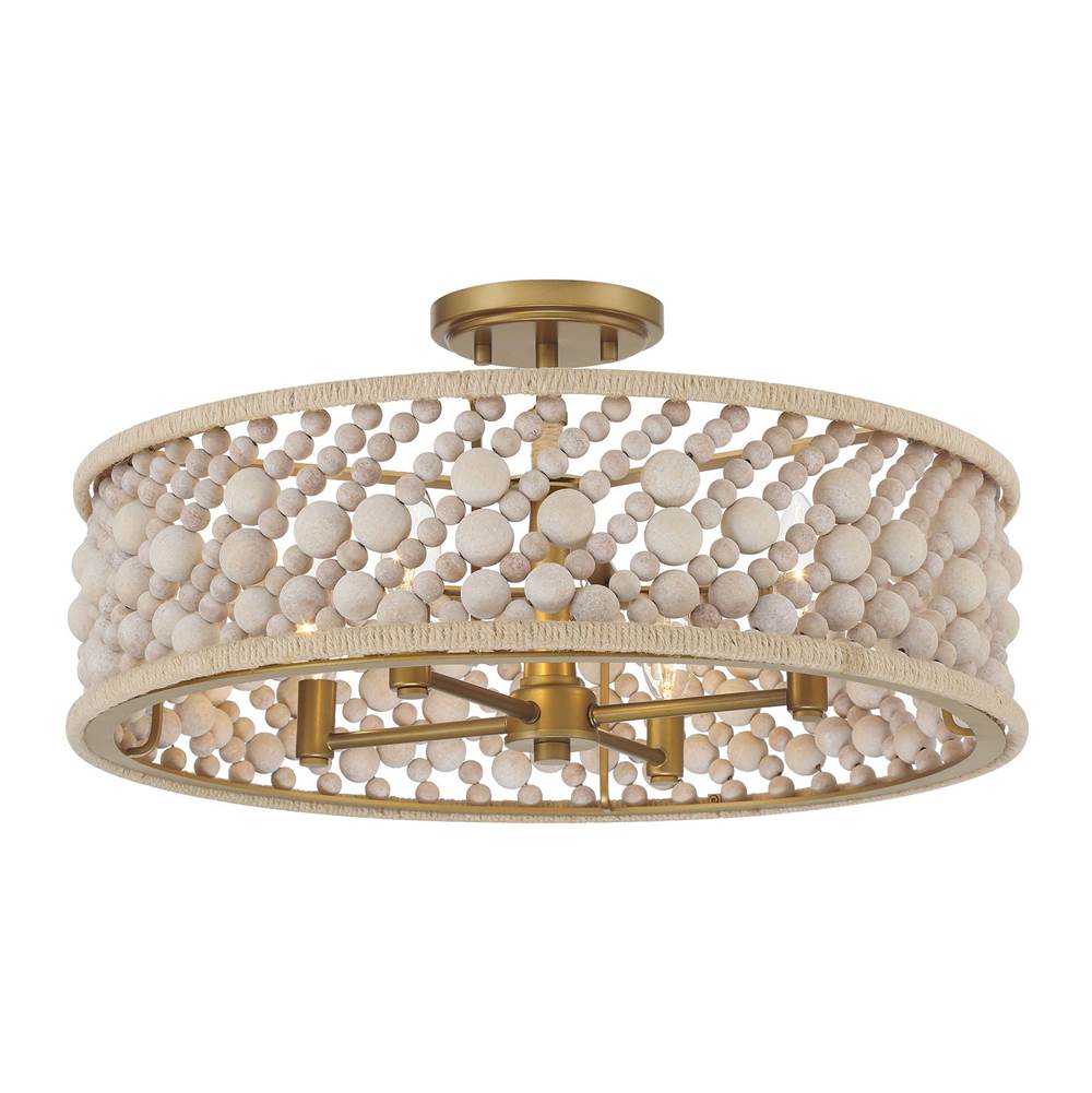 Minka-Lavery 3645-870 Legacy Brass Painted 4 Light Semi Flush Image 5