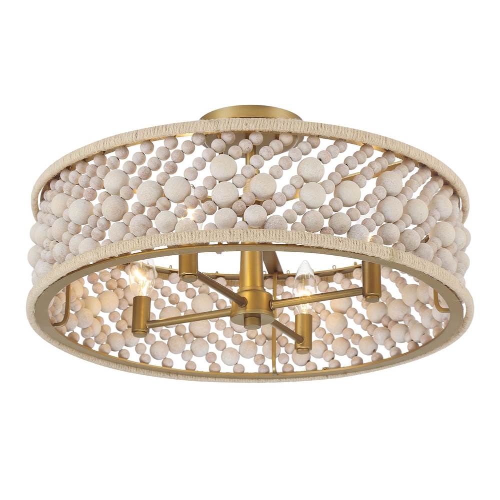Minka-Lavery 3645-870 Legacy Brass Painted 4 Light Semi Flush Image 4