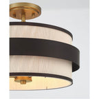 Minka-Lavery 3685-886 Legacy Brass Painted 3 Light Semi Flush Image 4