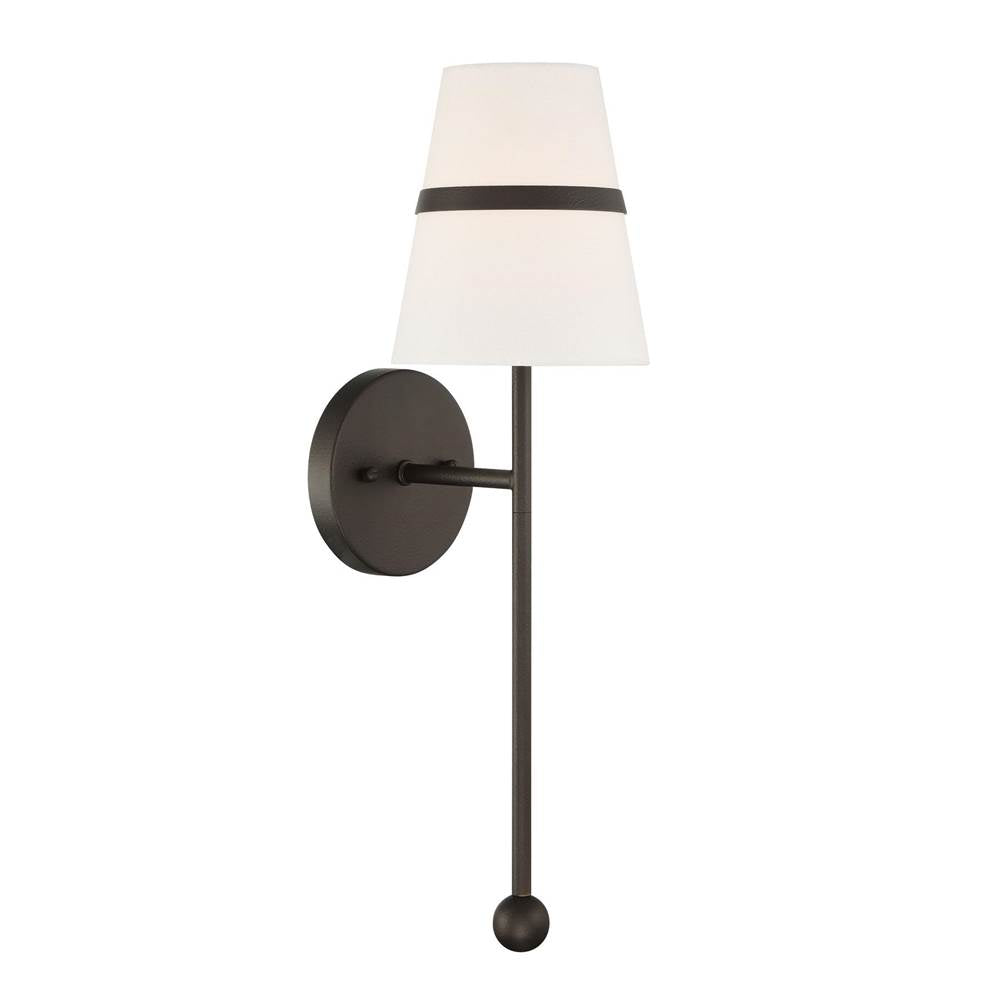 Minka-Lavery 3731-872 Textured Dark Bronze 1 Light Wall Sconce Image 1