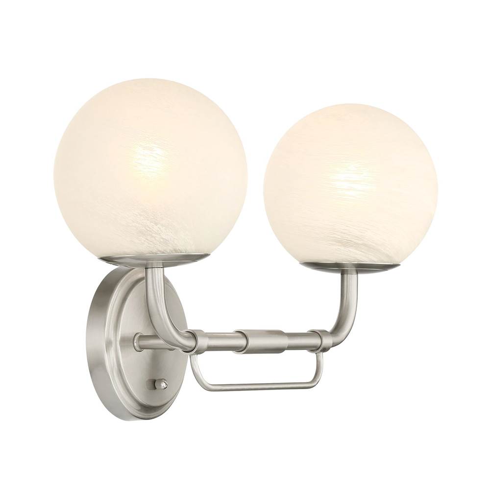 Minka-Lavery 3792-84 Brushed Nickel 2 Light Vanity Image 4