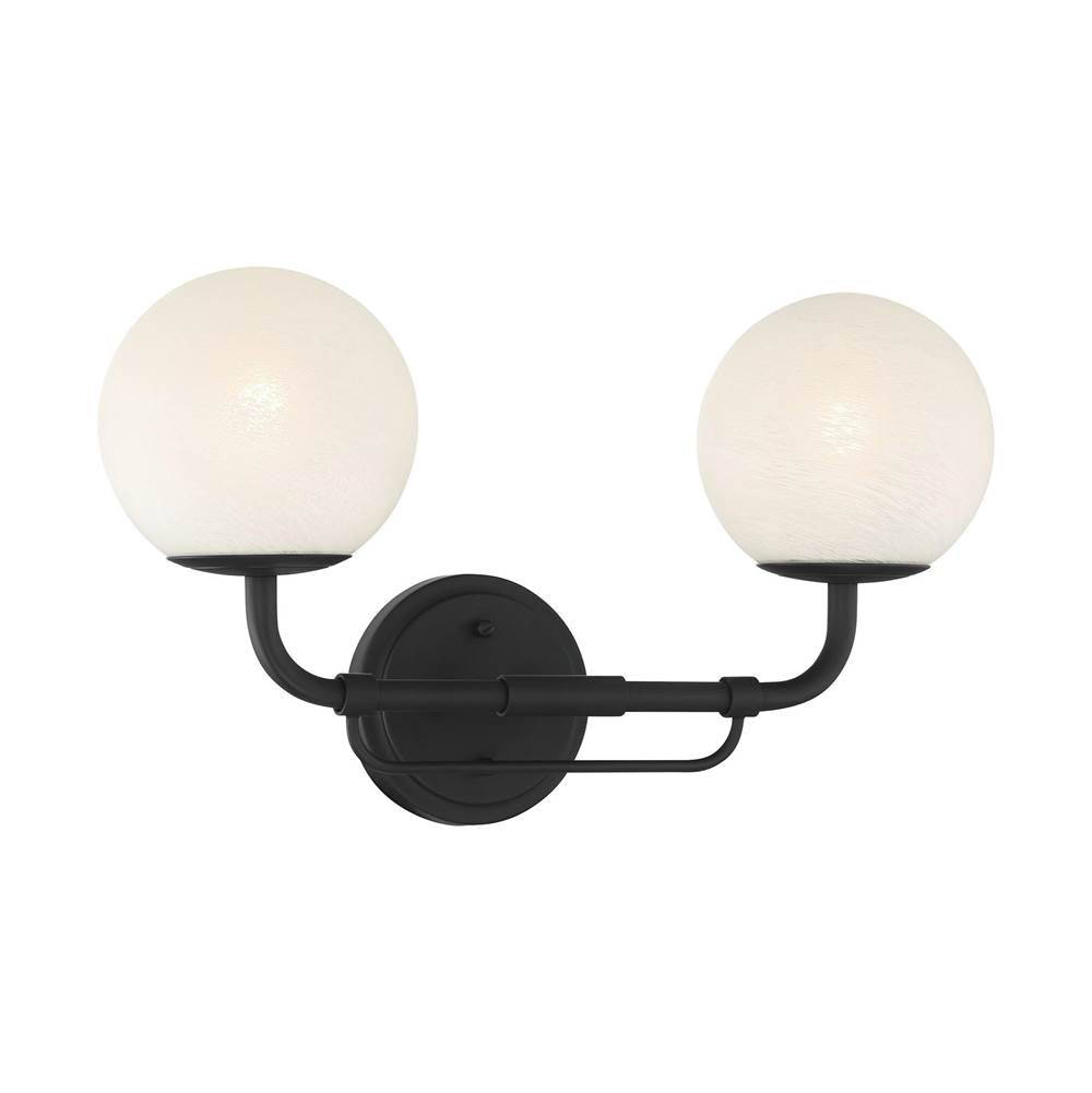 Minka-Lavery 3792-899 Dark Matte Black 2 Light Vanity Image 5