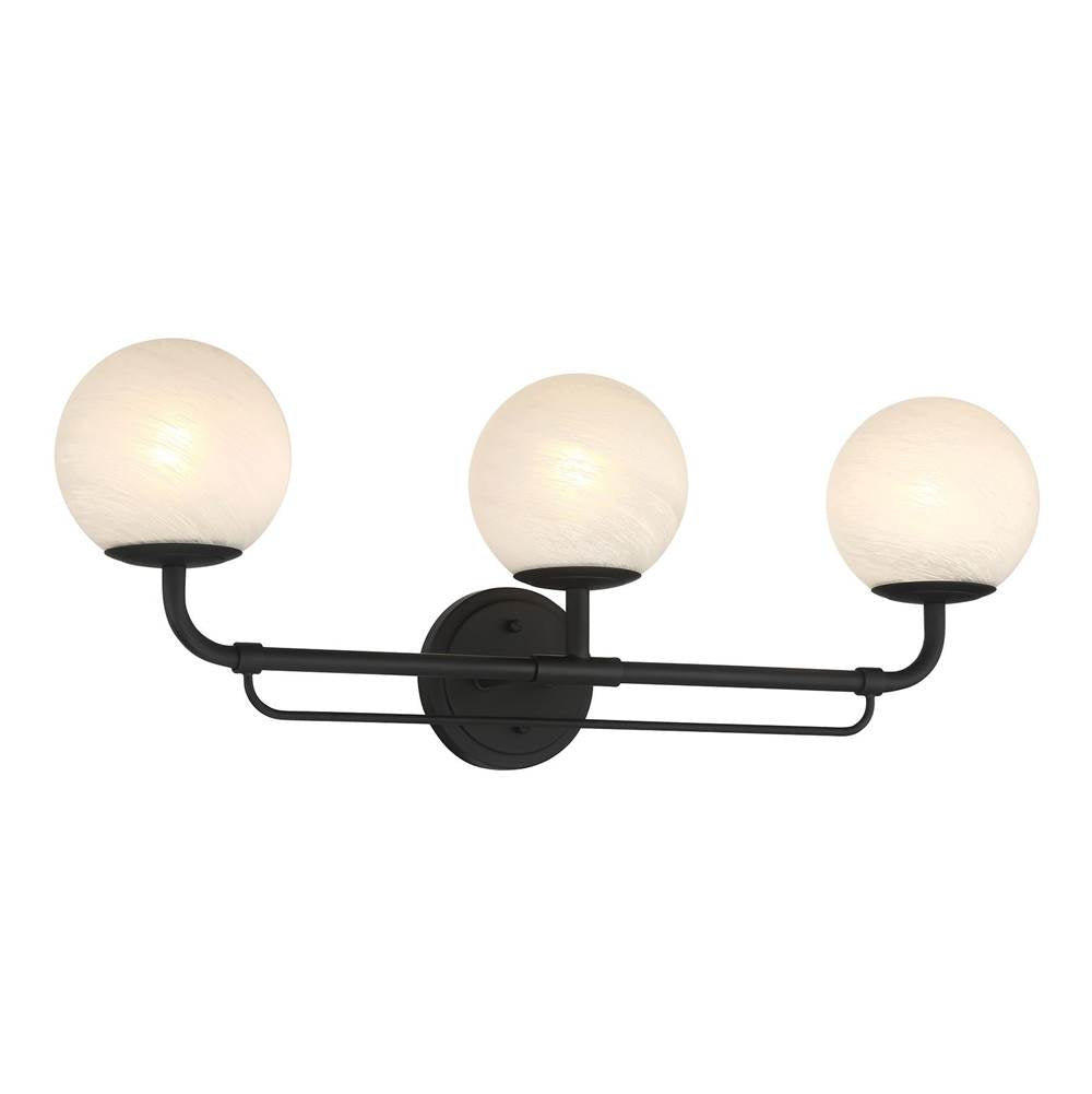 Minka-Lavery 3793-899 Dark Matte Black 3 Light Vanity Image 5