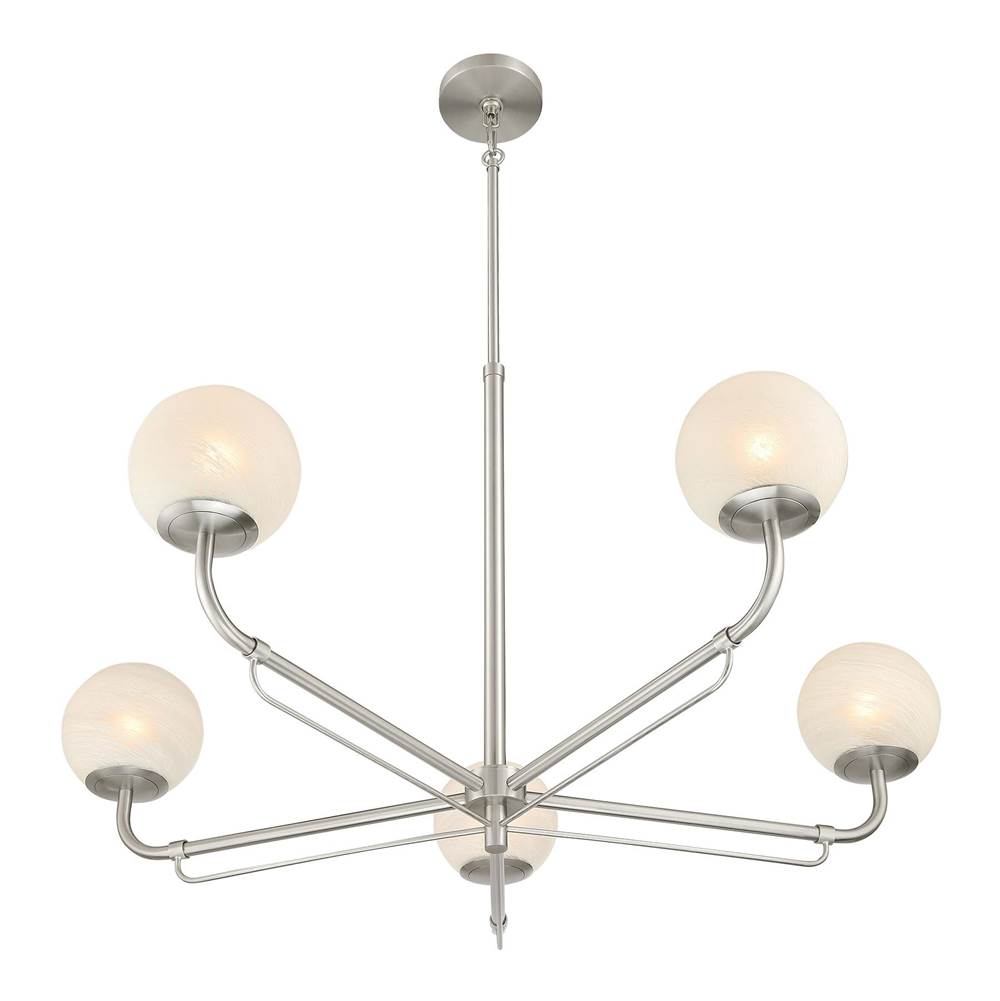 Minka-Lavery 3795-84 Brushed Nickel 5 Light Chandelier Image 5