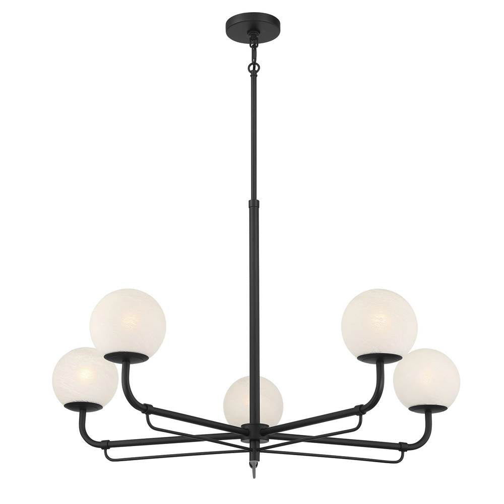 Minka-Lavery 3795-899 Dark Matte Black 5 Light Chandelier Image 7