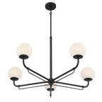 Minka-Lavery 3795-899 Dark Matte Black 5 Light Chandelier Image 6