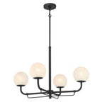 Minka-Lavery 3797-899 Dark Matte Black 4 Light Chandelier Image 6