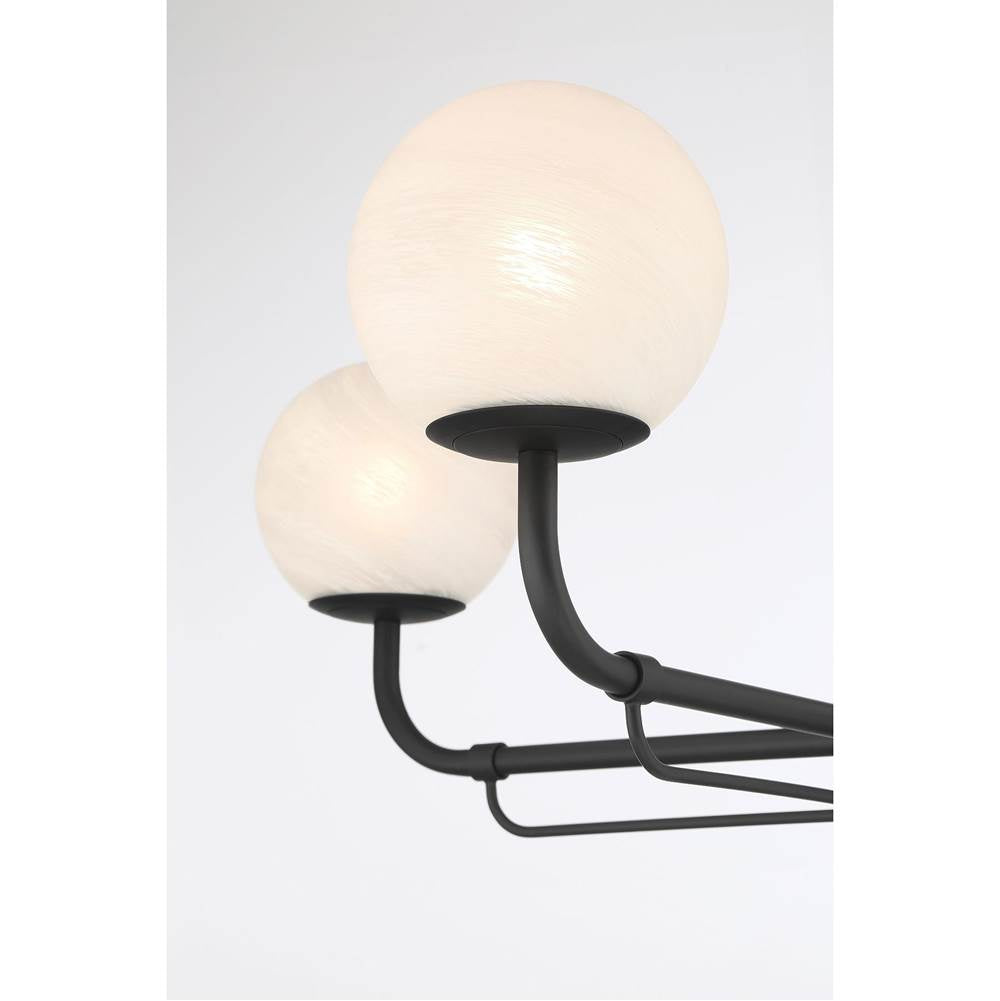 Minka-Lavery 3797-899 Dark Matte Black 4 Light Chandelier Image 4