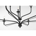 Minka-Lavery 3829-899 Dark Matte Black 9 Light Chandelier Image 4