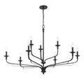 Minka-Lavery 3829-899 Dark Matte Black 9 Light Chandelier Image 1