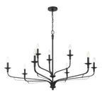 Minka-Lavery 3829-899 Dark Matte Black 9 Light Chandelier Image 1