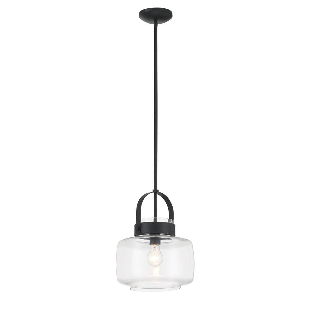 Minka-Lavery 3937-899 Dark Matte Black 1 Light Pendant Image 6