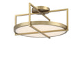 Minka-Lavery Boada 18'' Soft Brass Semi Flush Mount With White Faux Alabaster Diffuser