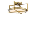 Minka-Lavery Boada 14'' Soft Brass Semi Flush Mount With White Faux Alabaster Diffuser