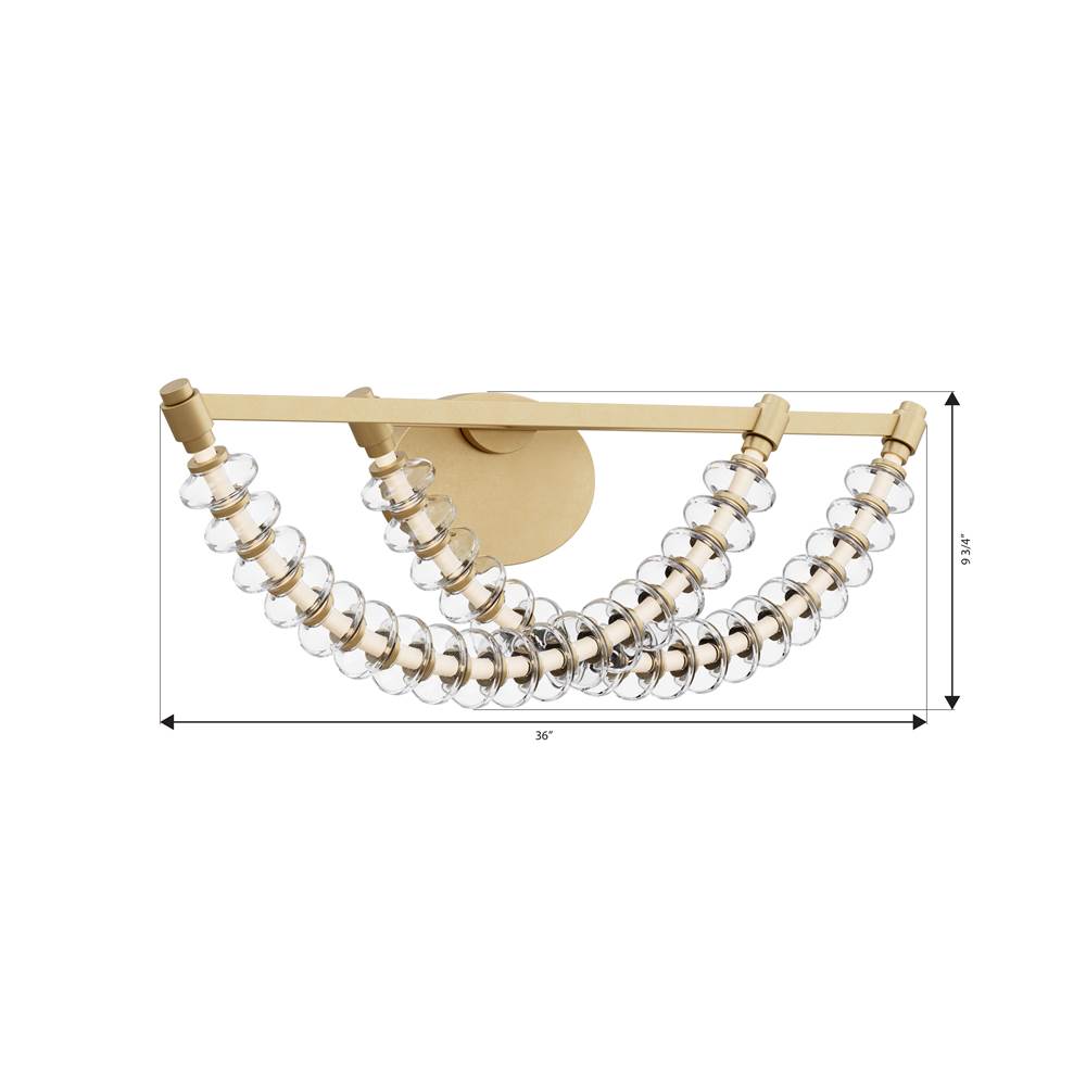 Minka-Lavery 5642-732-L Legacy Brass Pearl 36'' Led Vanity Image 2