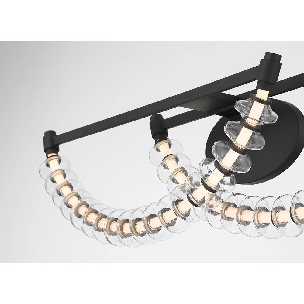 Minka-Lavery 5642-899-L Dark Matte Black Pearl 36'' Led Vanity Image 6