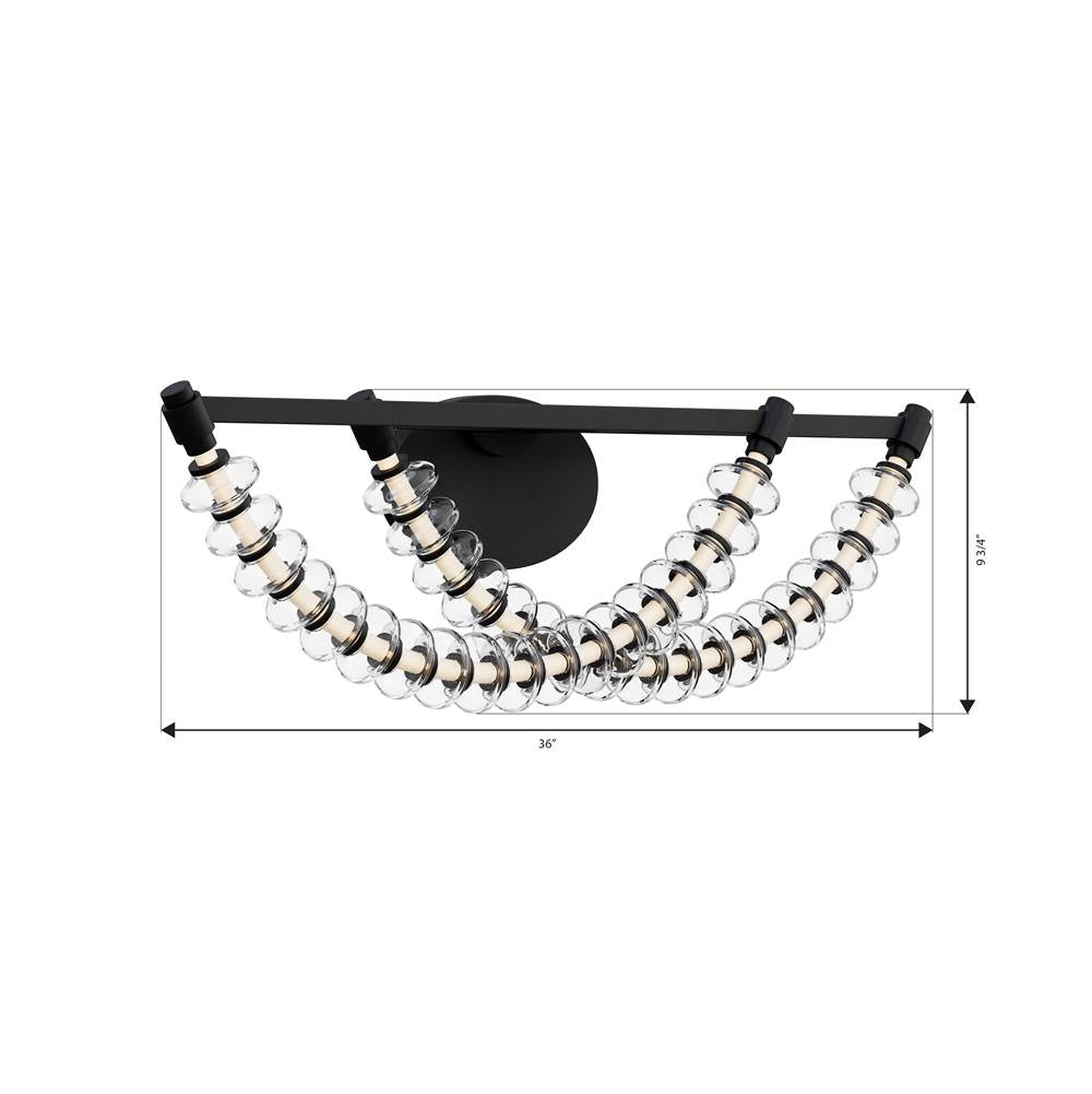 Minka-Lavery 5642-899-L Dark Matte Black Pearl 36'' Led Vanity Image 2
