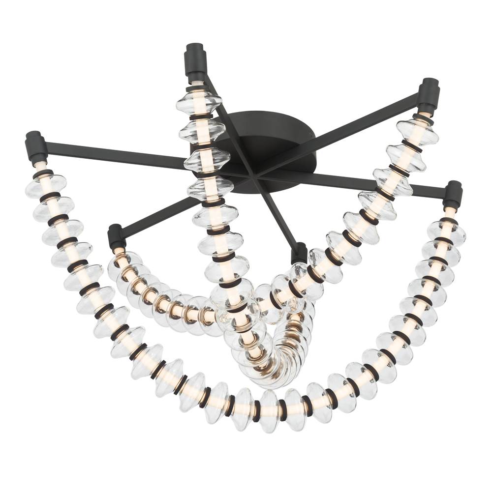 Minka-Lavery 5645-899-L Dark Matte Black Pearl 28'' Led Flush Mount Image 7