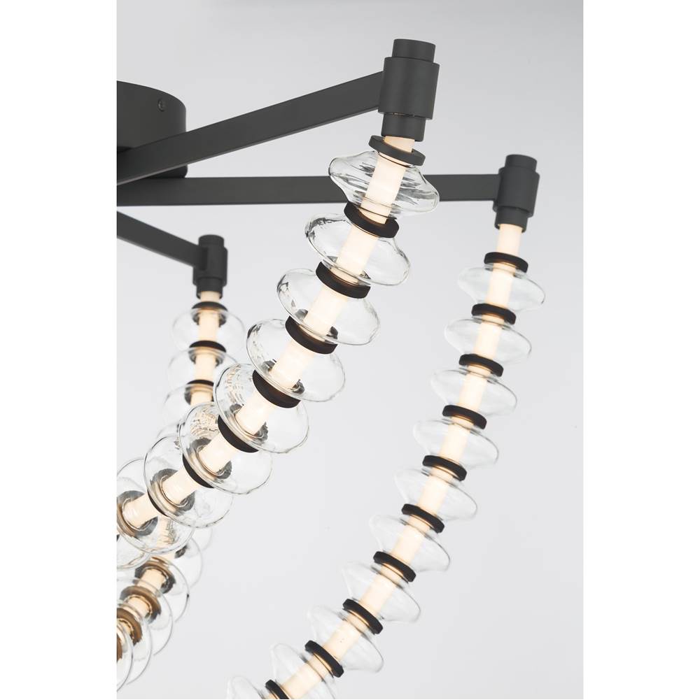 Minka-Lavery 5645-899-L Dark Matte Black Pearl 28'' Led Flush Mount Image 5