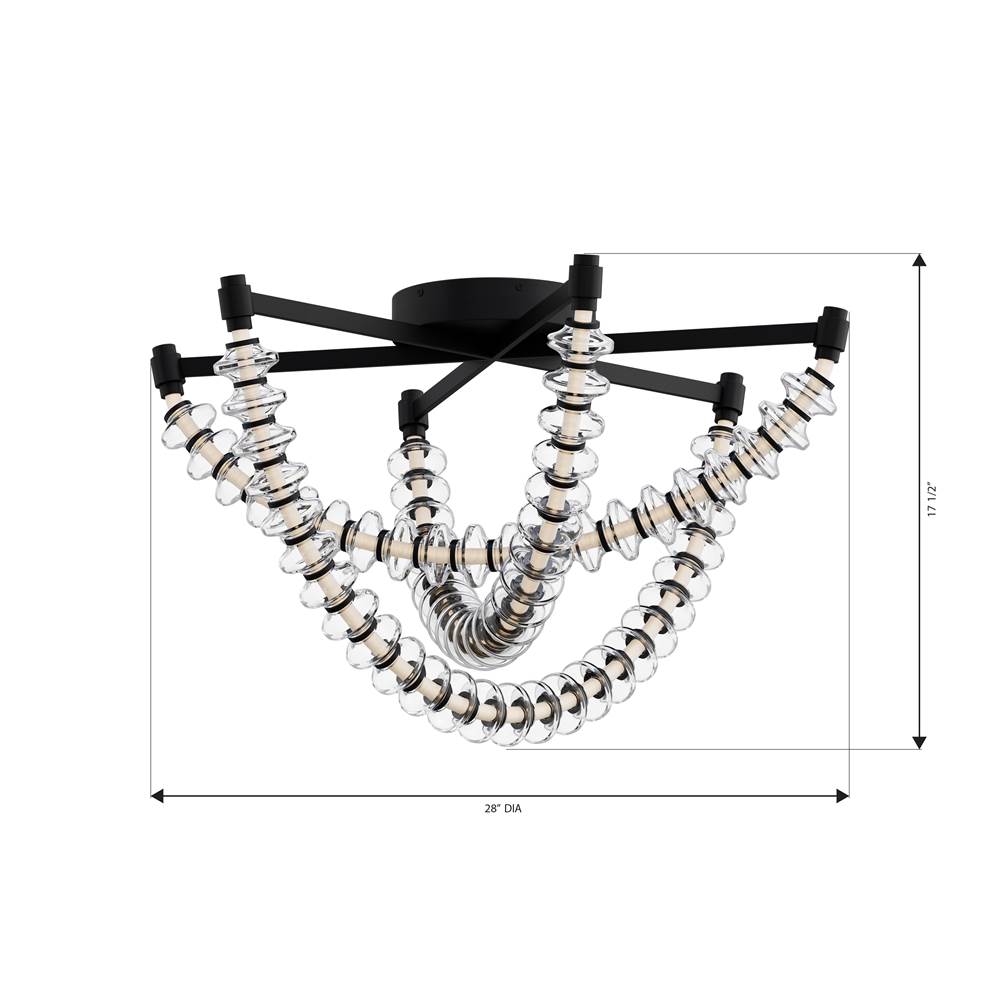 Minka-Lavery 5645-899-L Dark Matte Black Pearl 28'' Led Flush Mount Image 2