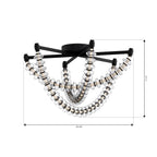 Minka-Lavery 5645-899-L Dark Matte Black Pearl 28'' Led Flush Mount Image 2